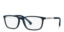 Emporio Armani Rectangle Eyeglasses in Blue – Product Photo 2
