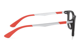 Shop Ray-Ban Junior Kids Square Eyeglasses in Black online.