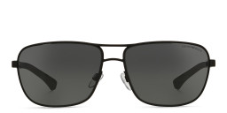 Emporio Armani Rectangle Sunglasses in Black – Product Photo 1