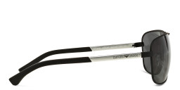 Emporio Armani Rectangle Sunglasses in Black – Product Photo 3