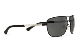 Emporio Armani Rectangle Sunglasses in Black – Product Photo 4