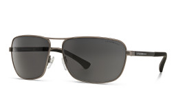 Emporio Armani Rectangle Sunglasses in Gunmetal – Product Photo 2