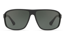 Shop Emporio Armani Square Sunglasses in Matte Black online.