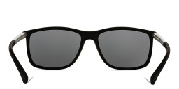 Emporio Armani Rectangle Sunglasses in Rubber Black – Product Photo 4