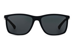 Emporio Armani Rectangle Sunglasses in Blue – Product Photo 1