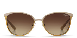 Vogue Eyewear Logo-Engraved Square Sunglasses in Beige – Product Photo 1