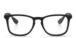 Shop Ray-Ban Unisex Square Eyeglasses in Black online.