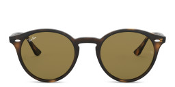 Ray-Ban Unisex Round Sunglasses in Light Havana/Dark Brown – Product Photo 2