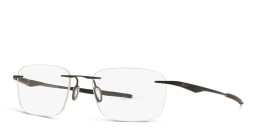 Shop Oakley Wingfold™ EVS Rimless Rectangle Eyeglasses in Satin Black online.