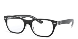 Ray-Ban Kids Rectangle Eyeglasses in Black On Transparent – Product Photo 2