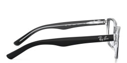 Ray-Ban Kids Rectangle Eyeglasses in Black On Transparent – Product Photo 3