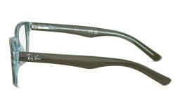 Ray-Ban Kids Rectangle Eyeglasses in Transparent Green – Product Photo 3