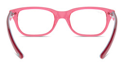 Ray-Ban Logo Kids Rectangle Eyeglasses in Pink – Product Photo 4