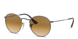 Shop Ray-Ban Round Flat Lenses Sunglasses in Gunmetal online.