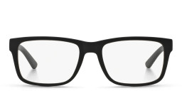 Armani Exchange A|X Logo Rectangle Eyeglasses in Black – Product Photo 1