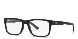 Armani Exchange A|X Logo Rectangle Eyeglasses in Black – Product Photo 2