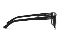 Shop Armani Exchange A|X Logo Rectangle Eyeglasses in Black online.
