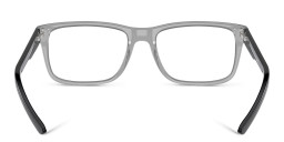 Shop Armani Exchange Logo Square Eyeglasses in Grey online.