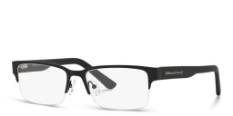 Shop Armani Exchange Rectangle Eyeglasses in Black online.