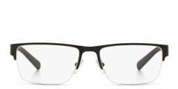 Shop Armani Exchange Rectangle Eyeglasses in Black online.