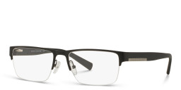 Shop Armani Exchange Rectangle Eyeglasses in Black online.
