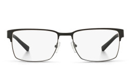 Armani Exchange A|X Logo Rectangle Eyeglasses in Black – Product Photo 1
