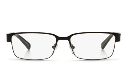 Armani Exchange A|X Logo Rectangle Eyeglasses in Black – Product Photo 1
