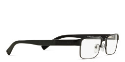 Armani Exchange A|X Logo Rectangle Eyeglasses in Black – Product Photo 4