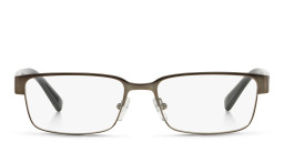 Shop Armani Exchange Rectangle Eyeglasses in Gunmetal online.