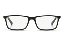 Armani Exchange Wide Rectangle Eyeglasses in Black – Product Photo 1