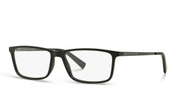 Armani Exchange Wide Rectangle Eyeglasses in Black – Product Photo 2