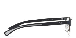 Emporio Armani Rectangle Eyeglasses in Rubber Blue & Gunmetal – Product Photo 4