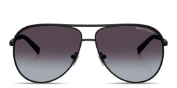 Armani Exchange A|X Logo Unisex Pilot Sunglasses in Black – Product Photo 1