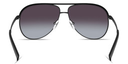 Armani Exchange A|X Logo Unisex Pilot Sunglasses in Black – Product Photo 4