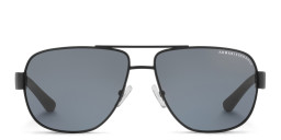 Armani Exchange A|X Logo Wide Aviator Sunglasses in Black – Product Photo 1