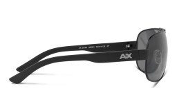 Armani Exchange A|X Logo Wide Aviator Sunglasses in Black – Product Photo 3