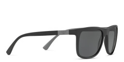 Shop Emporio Armani Square Sunglasses in Matte Black online.