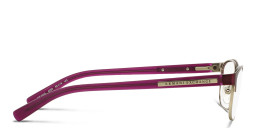 Shop Armani Exchange Rectangle Eyeglasses in Purple online.