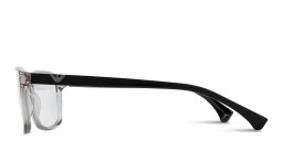 Emporio Armani Eagle Logo Rectangle Eyeglasses in Transparent Grey – Product Photo 4