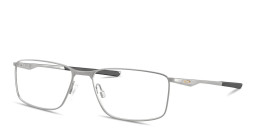 Shop Oakley Socket 5.0 Wide Rectangle Eyeglasses in Titanium online.