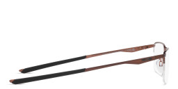 Oakley Half-Rim Rectangle Eyeglasses in Brushed Grenache – Product Photo 3
