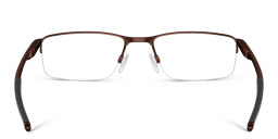 Oakley Half-Rim Rectangle Eyeglasses in Brushed Grenache – Product Photo 4