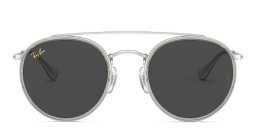 Ray-Ban Round Double Bridge Sunglasses in Silver/Grey – Product Photo 3
