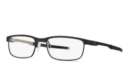 Oakley Steel Plate™ Rectangle Eyeglasses in Powder Coal – Product Photo 3