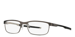 Oakley Steel Plate™ Rectangle Eyeglasses in Grey – Product Photo 3