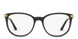 Shop BURBERRY Square Eyeglasses in Black online.