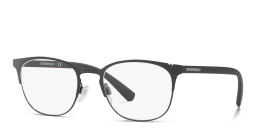 Emporio Armani Oval Eyeglasses in Matte Black – Product Photo 2