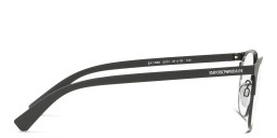 Emporio Armani Oval Eyeglasses in Matte Black – Product Photo 3