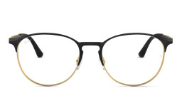 Ray-Ban Unisex Panthos Eyeglasses in Black On Gold – Product Photo 1