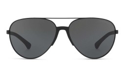 Emporio Armani Pilot Sunglasses in Matte Black – Product Photo 1